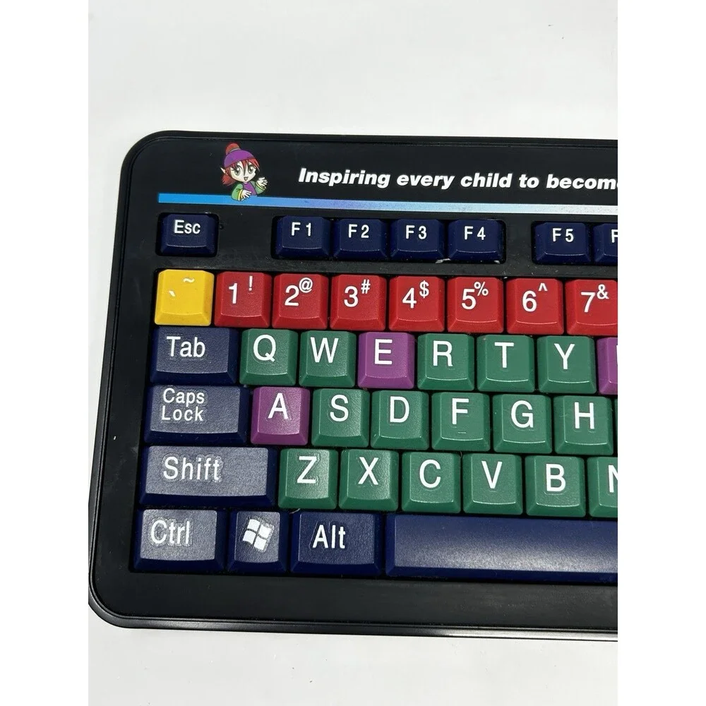 AWE Learning Color Coded Kids Keyboard USB LB2B-AWE Educational Early Literacy